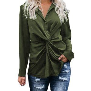 NEW Green Twist Blouse  (L)